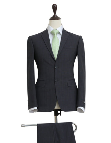 Charcoal Grey Two Piece Check Suit