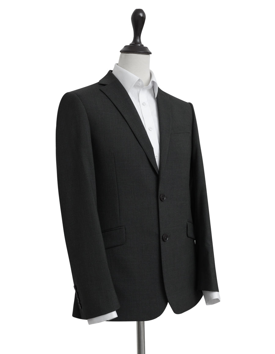 Dark Grey Polywool Two Piece Suit