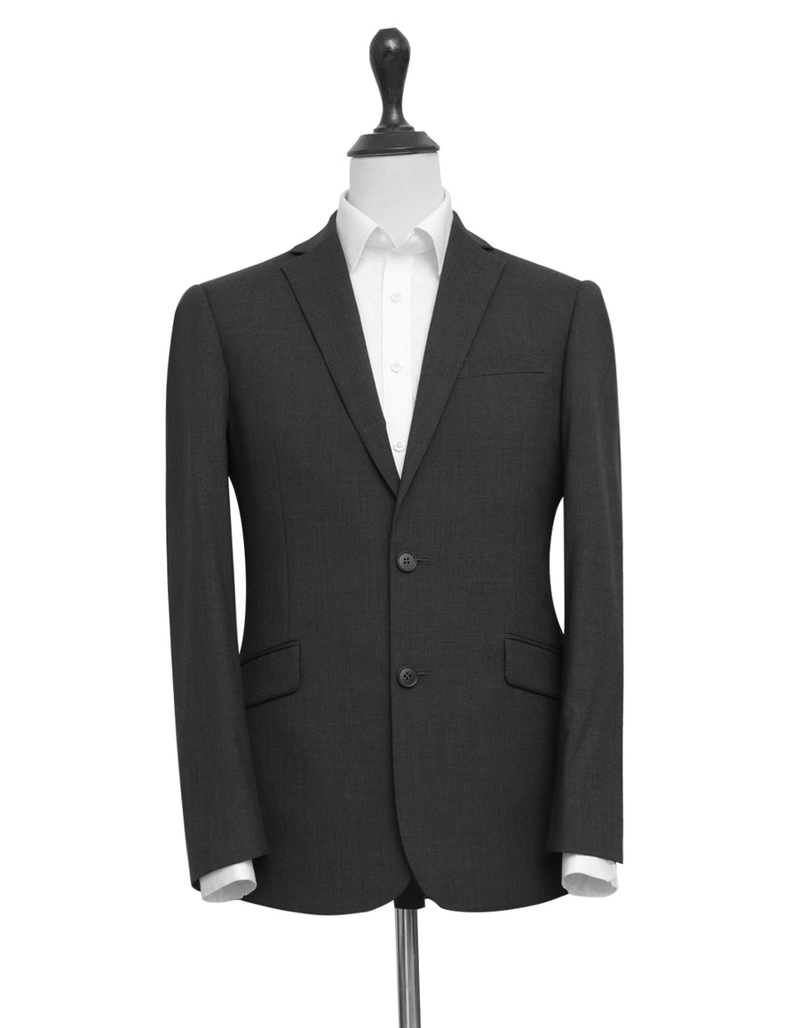 Dark Grey Polywool Two Piece Suit