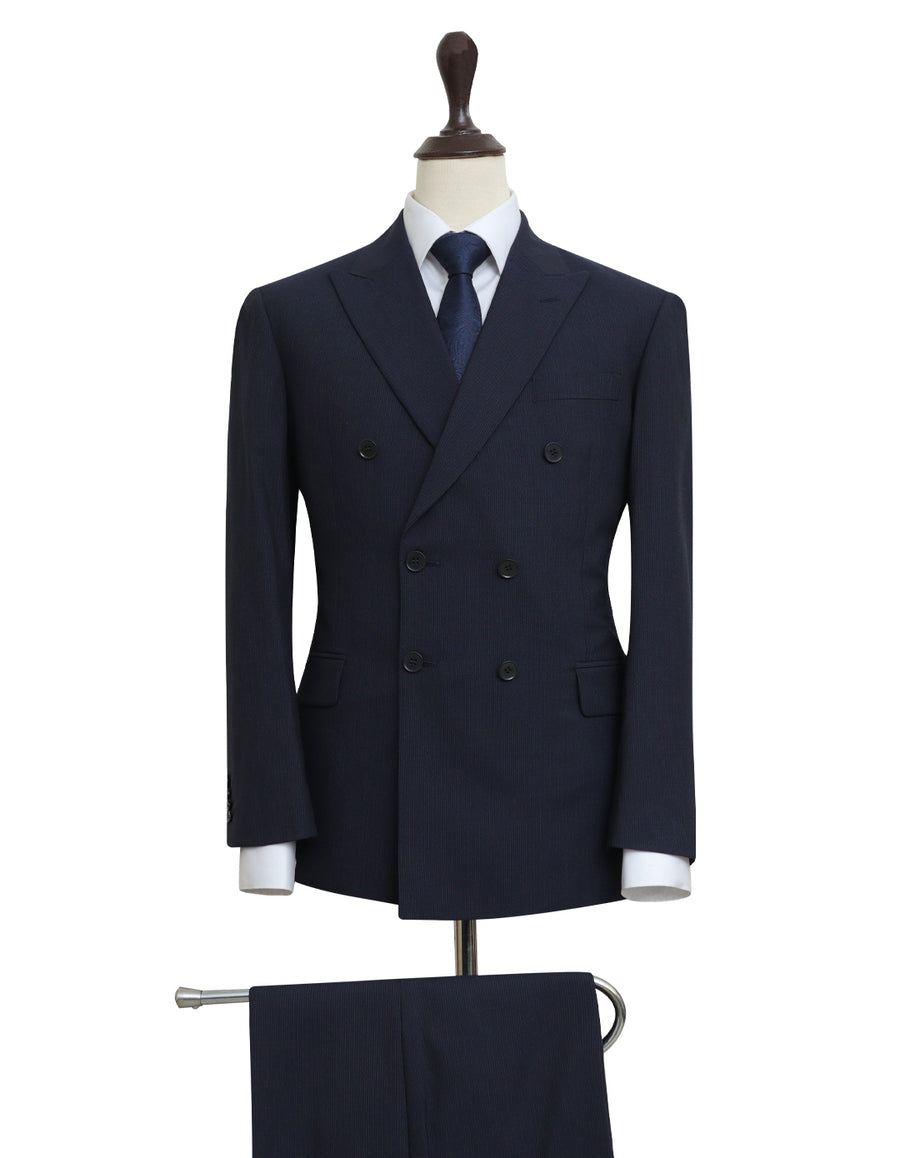 Navy Stripe Double Breast Suit