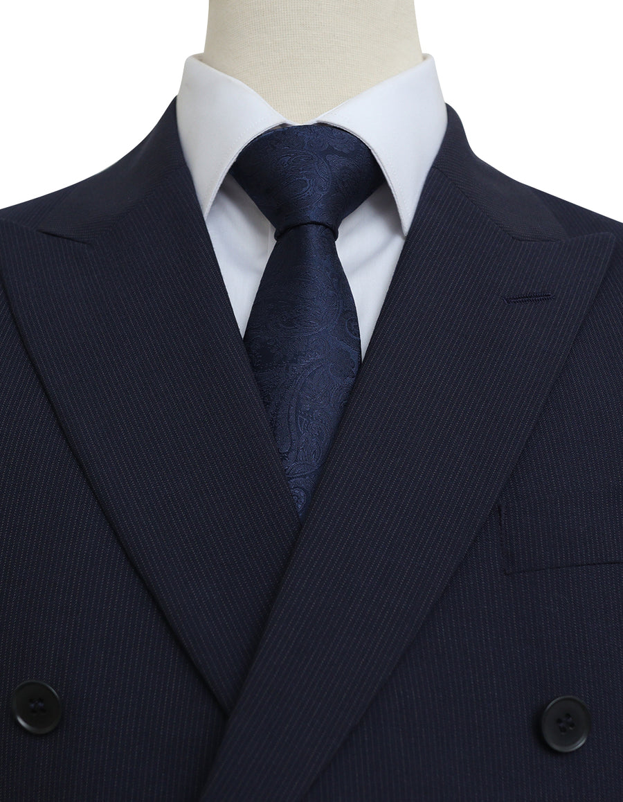 Navy Stripe Double Breast Suit
