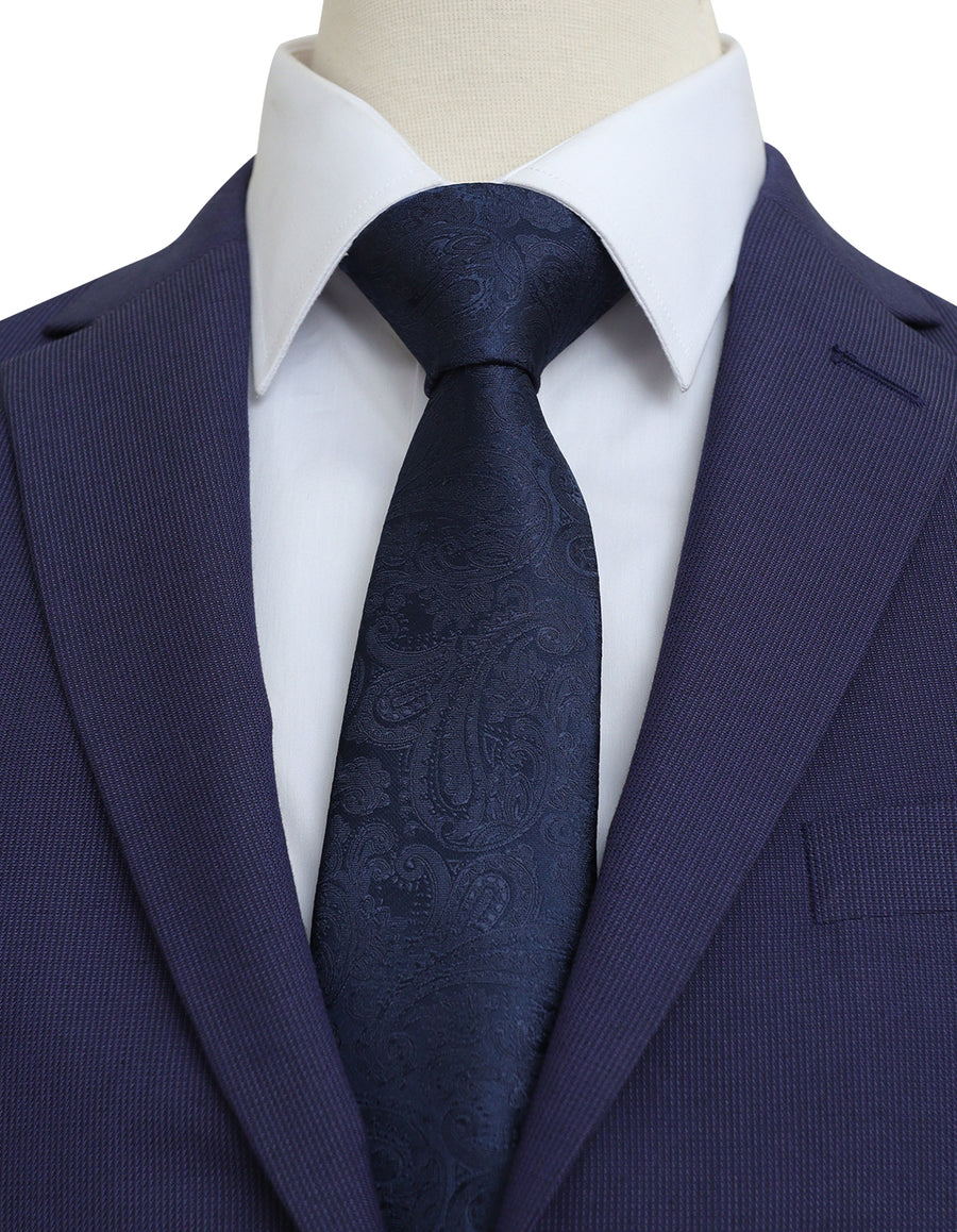 Indigo Self Textured Two Piece Suit