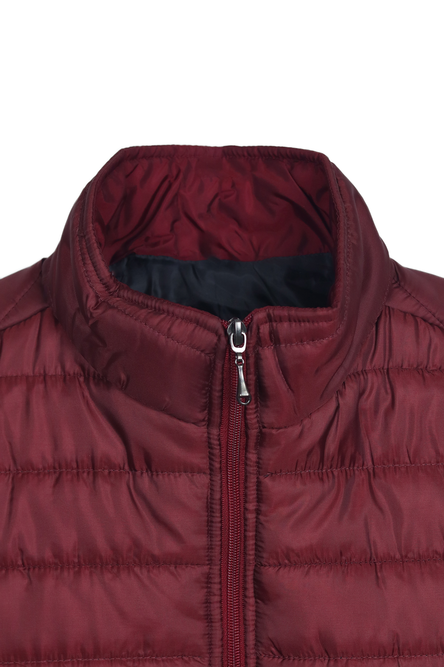 Maroon Sleeveless Puffer Jacket