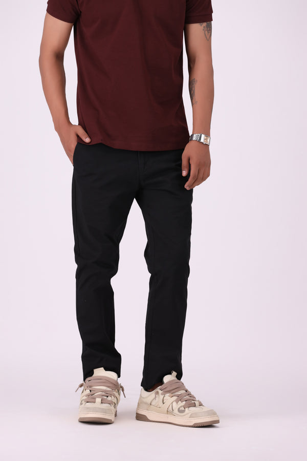 Black Smart Fit Chino Trouser