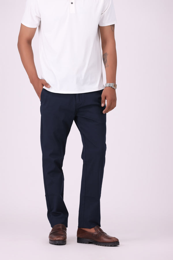 Navy Smart Fit Chino Trouser