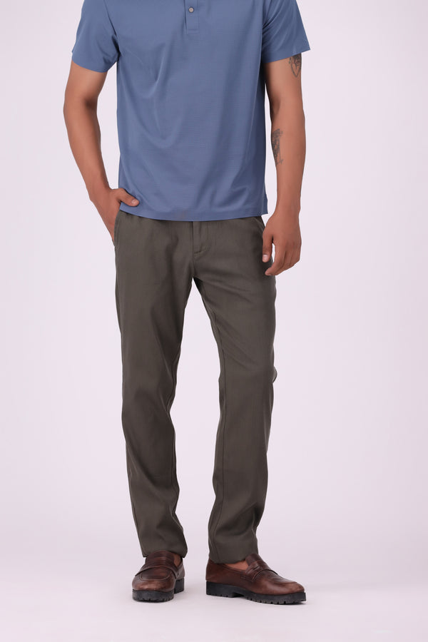 Olive Smart Fit Chino Trouser