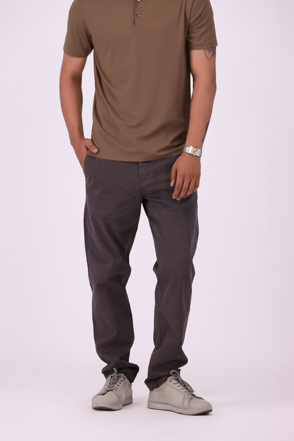 Dark Grey Smart Fit Chino Trouser