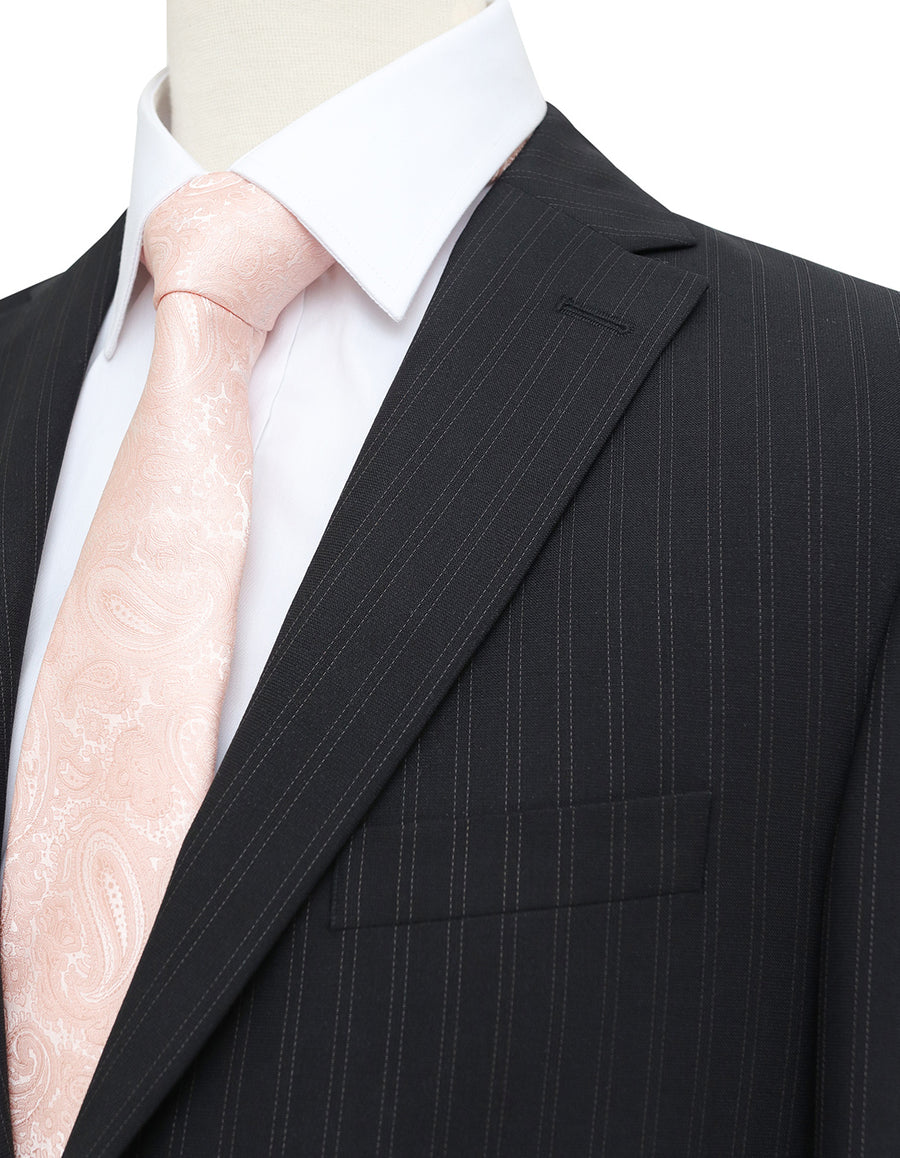 Pure Wool Black Stripe Suit