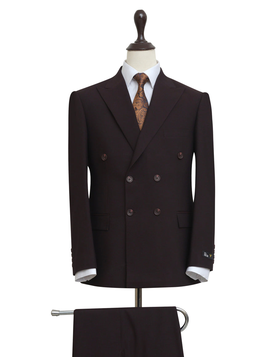 Burgundy Double Breast Suit