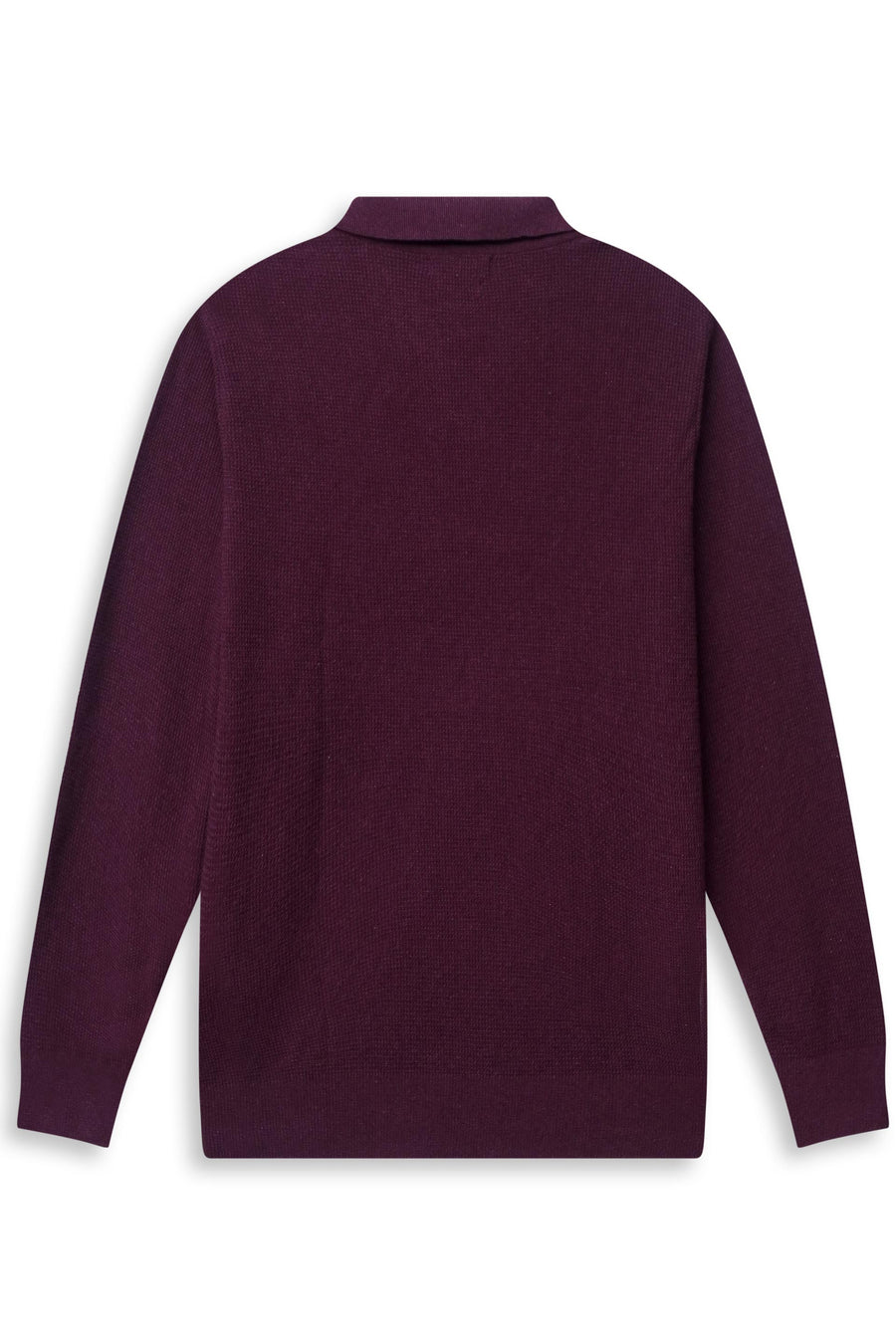 Maroon Waffle Knit Sweater