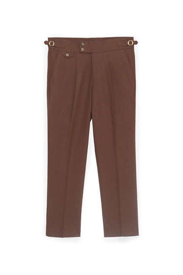 Linen Gurkha Trouser - Coffee