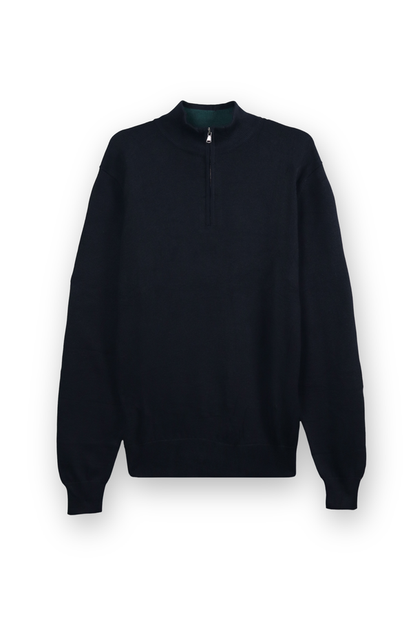 Black Quarter Zip Sweater