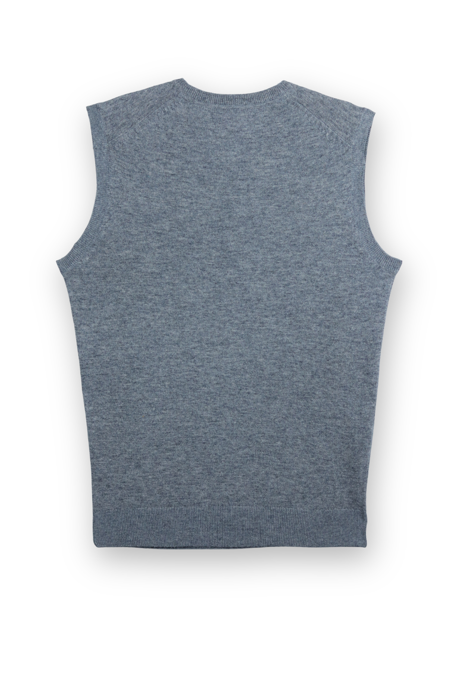100% Lambs Wool V Neck Sweater - Grey
