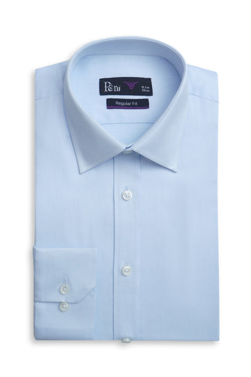 Sky Blue Twill Weave Formal Shirt