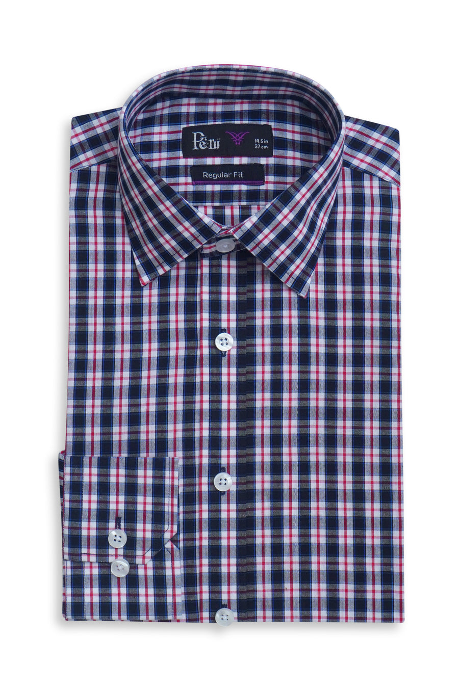 Blue & Red Check Formal Shirt