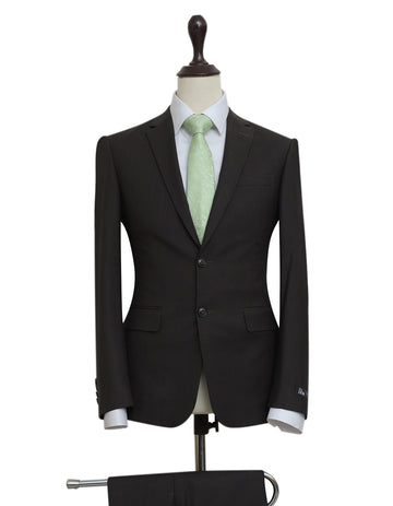 Classic Dark Brown Wool Suit