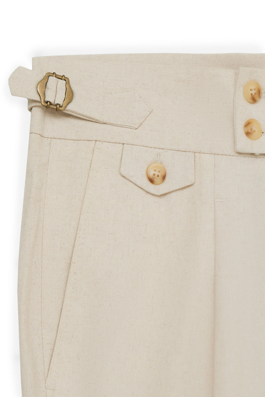 Linen Gurkha Trouser - Beige