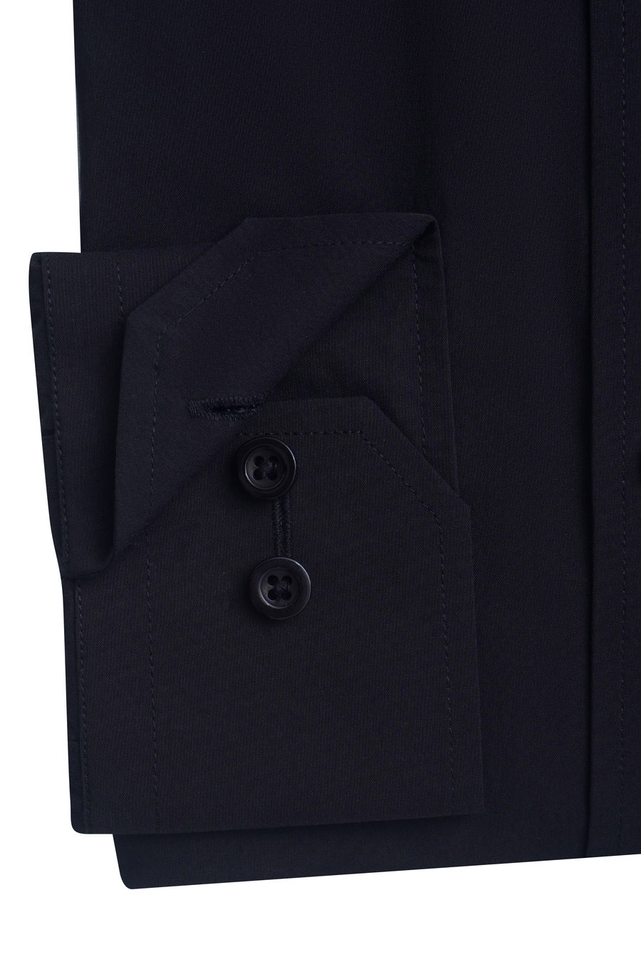 Classic Black Pure Cotton Formal Dress Shirt