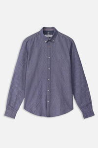 Indigo Print Casual Shirt