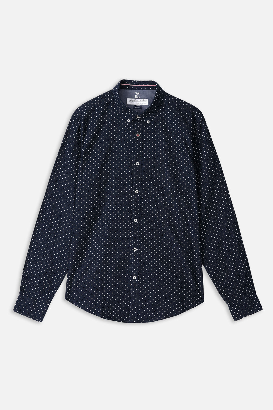 Navy Print Casual Shirt