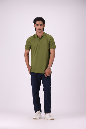 Green Pique Knit Polo