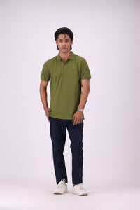 Green Pique Knit Polo