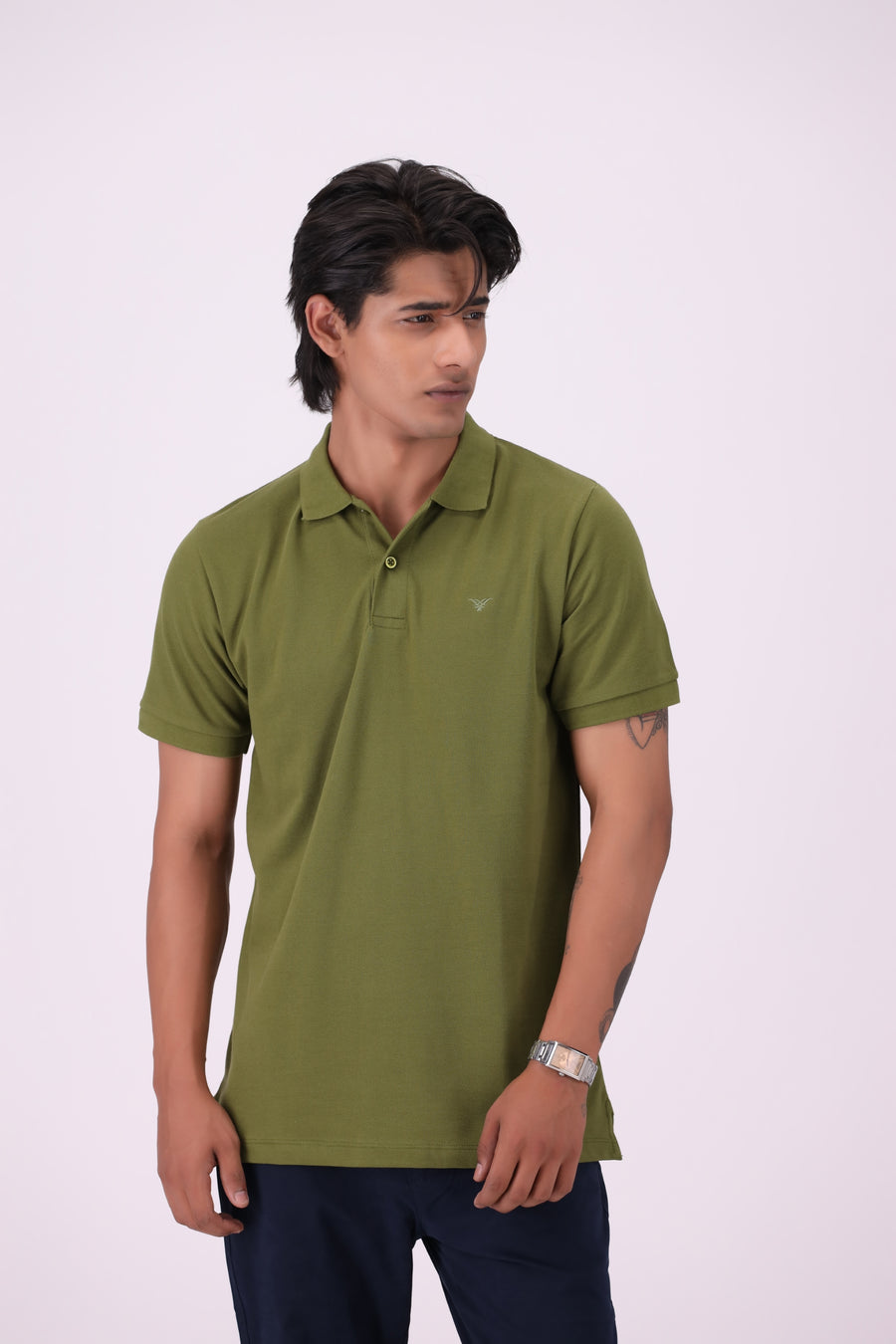 Green Pique Knit Polo