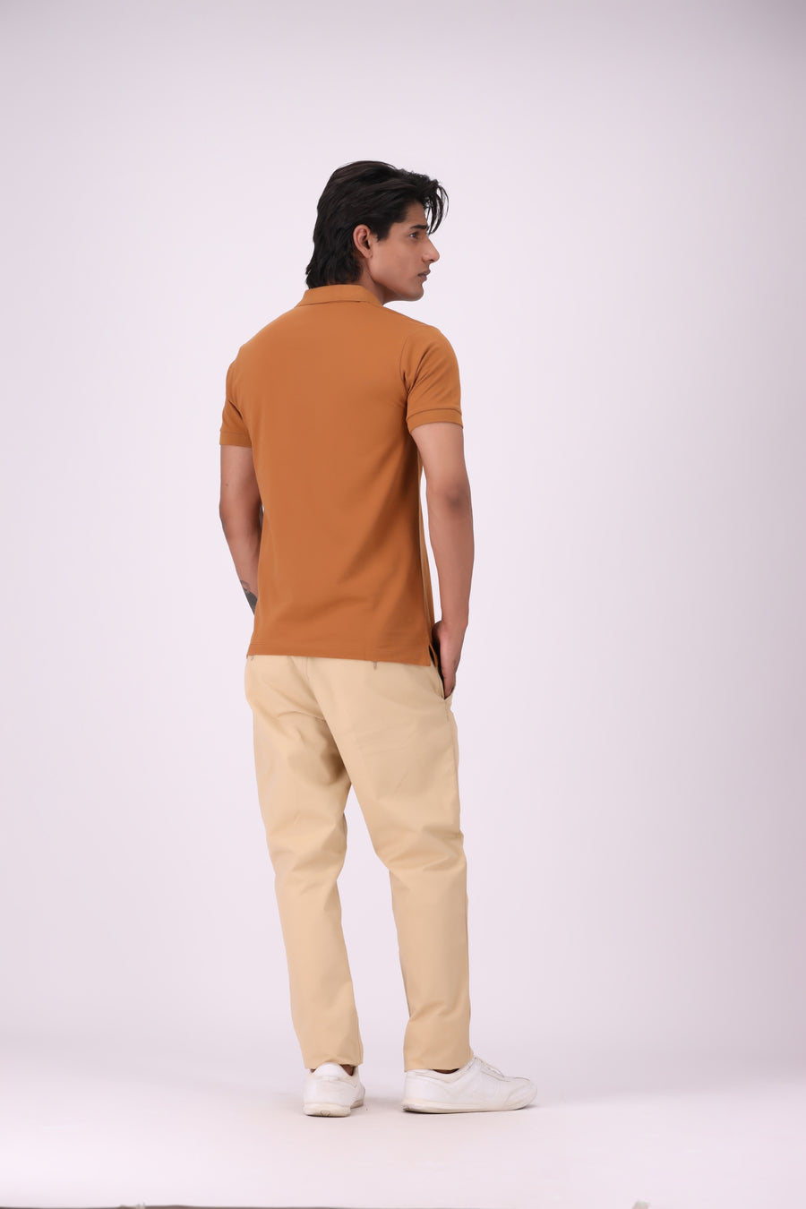 Khaki Pique Knit Polo