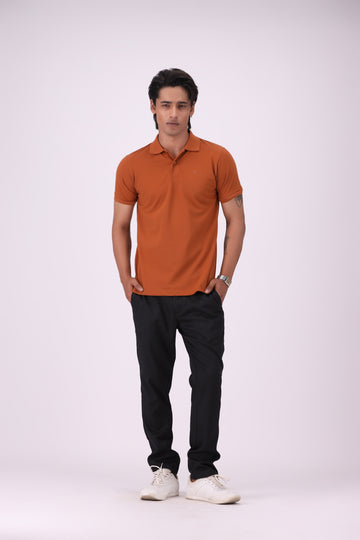 Mustard Pique Knit Polo