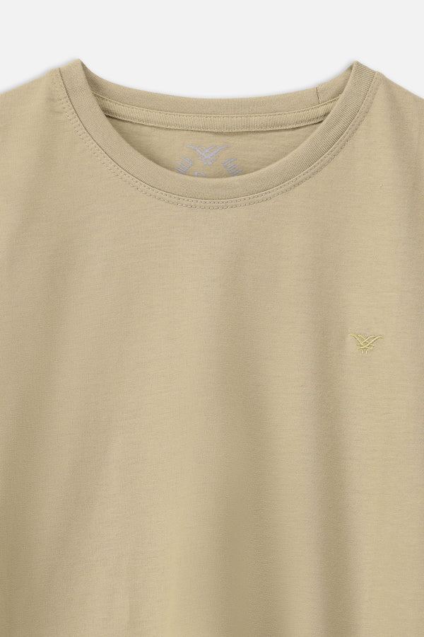 Essential Light Khaki Soft Cotton Tee