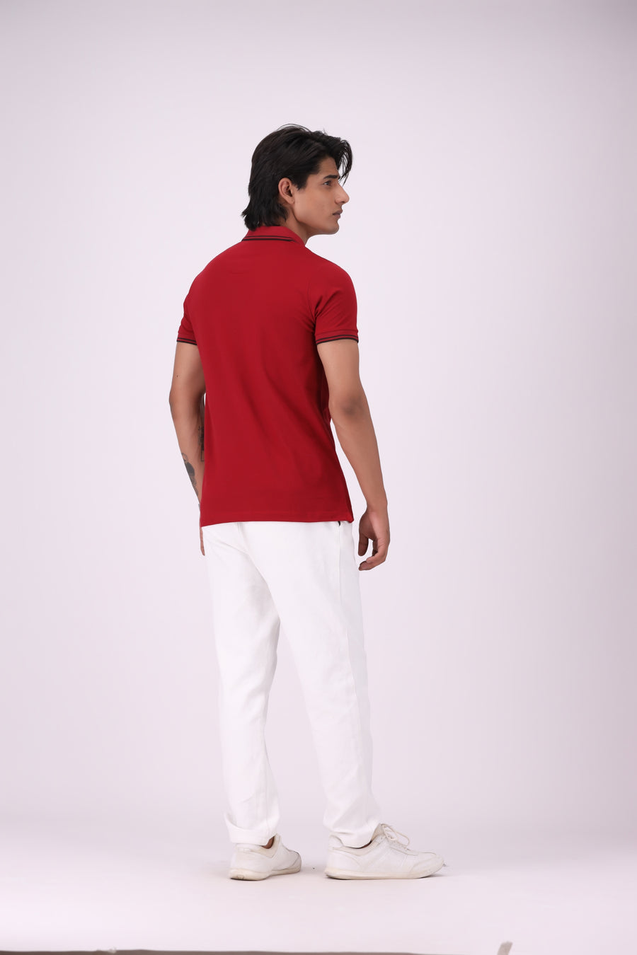 Royal Red Contrast Tipping Polo