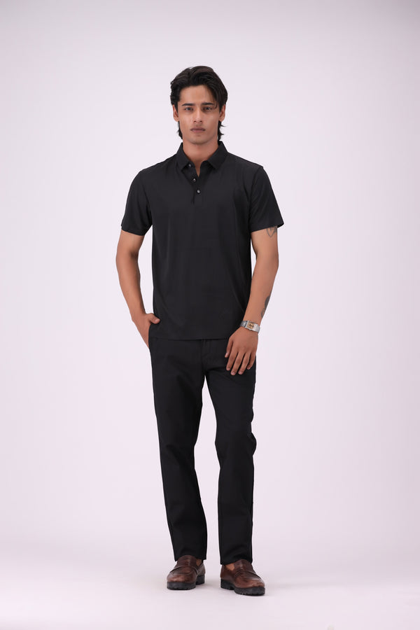 Black Polyamide Polo