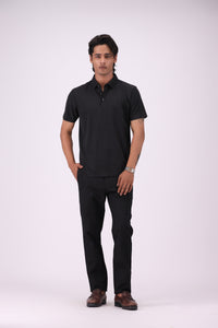 Black Polyamide Polo