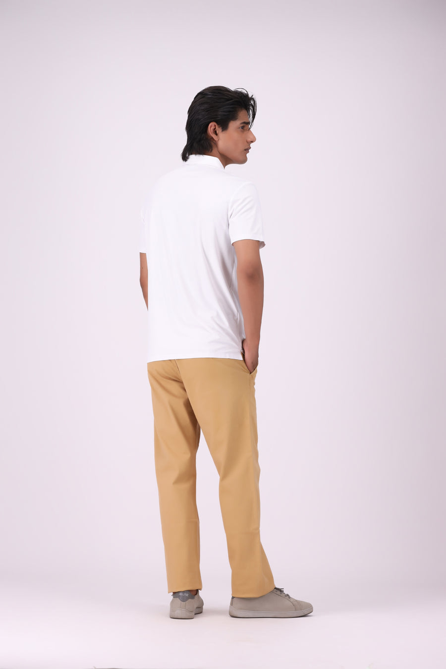 White Polyamide Polo