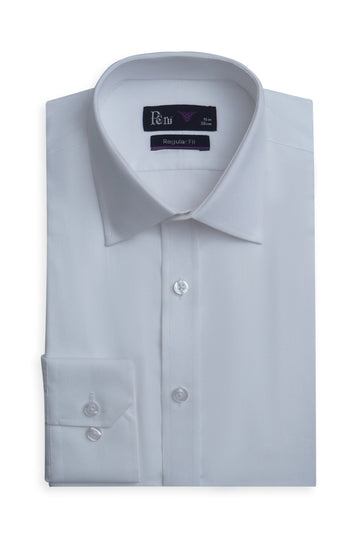 White Twill Weave Formal Shirt