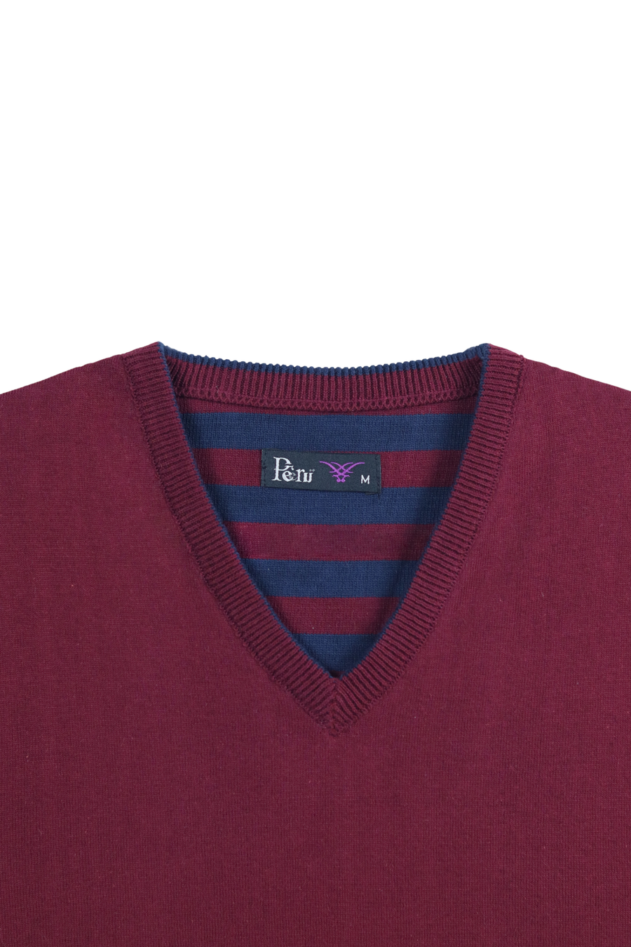 Burgundy V Neck Sleeveless Sweater