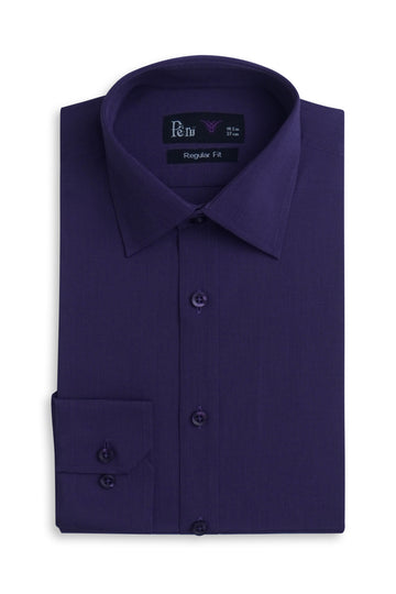 Purple Self Texture Formal Shirt