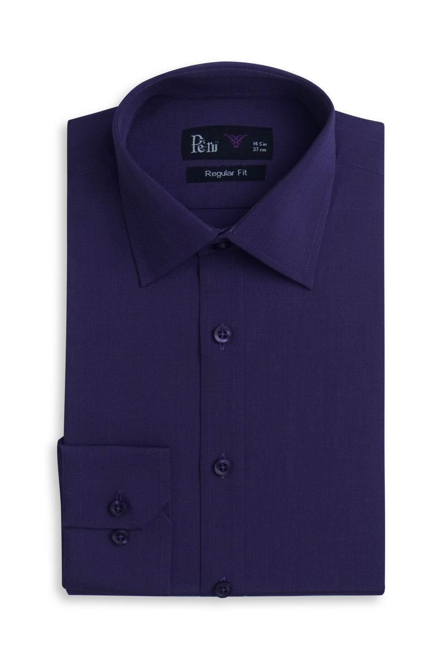 Purple Self Texture Formal Shirt
