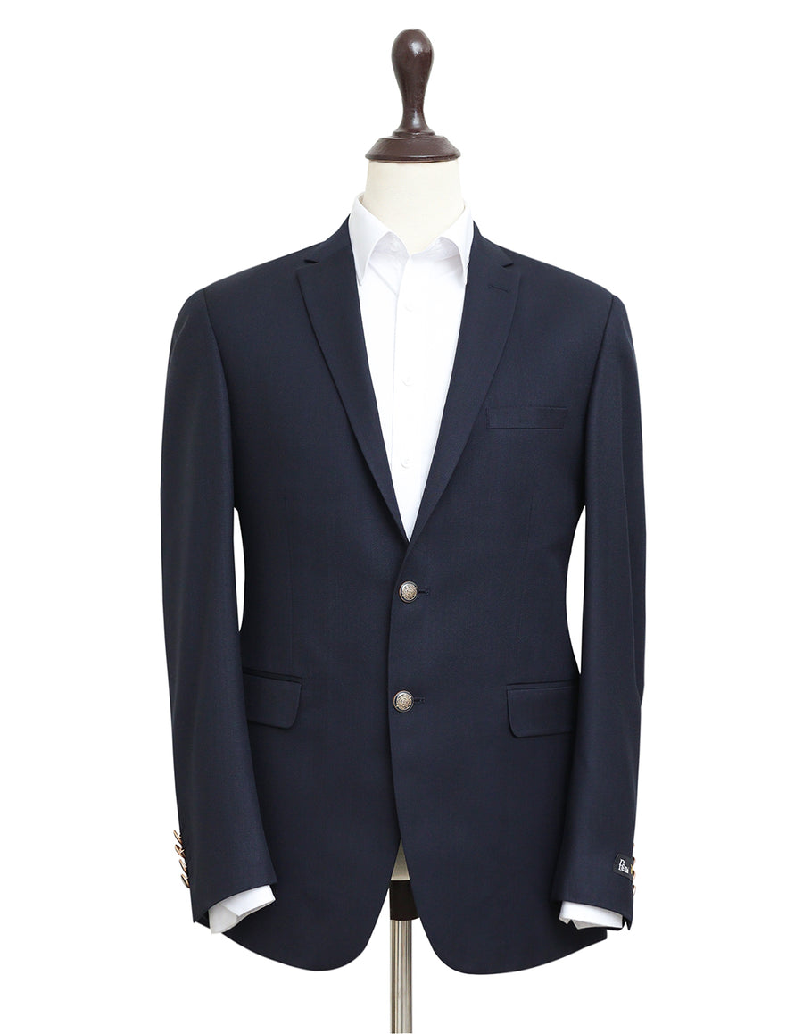 Classic Navy Pure Wool Blazer