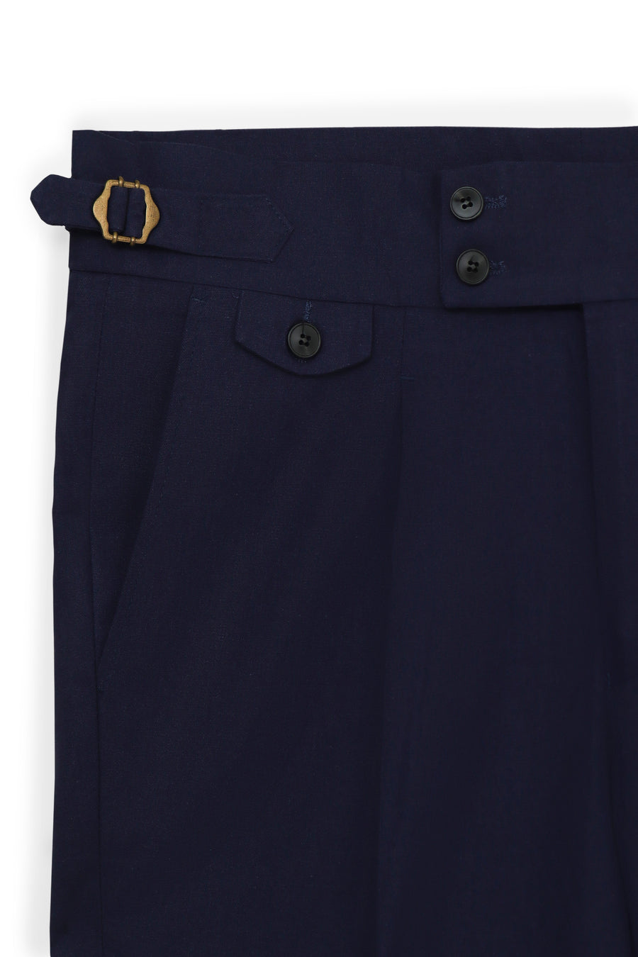 Linen Gurkha Trouser - Navy