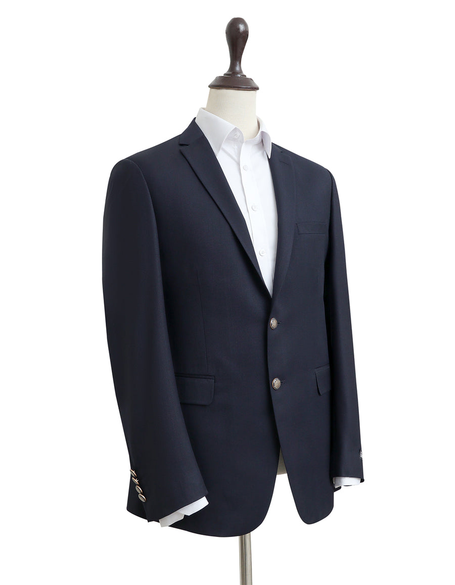 Classic Navy Pure Wool Blazer