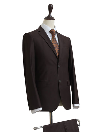 Classic Dark Brown Tropical Suit