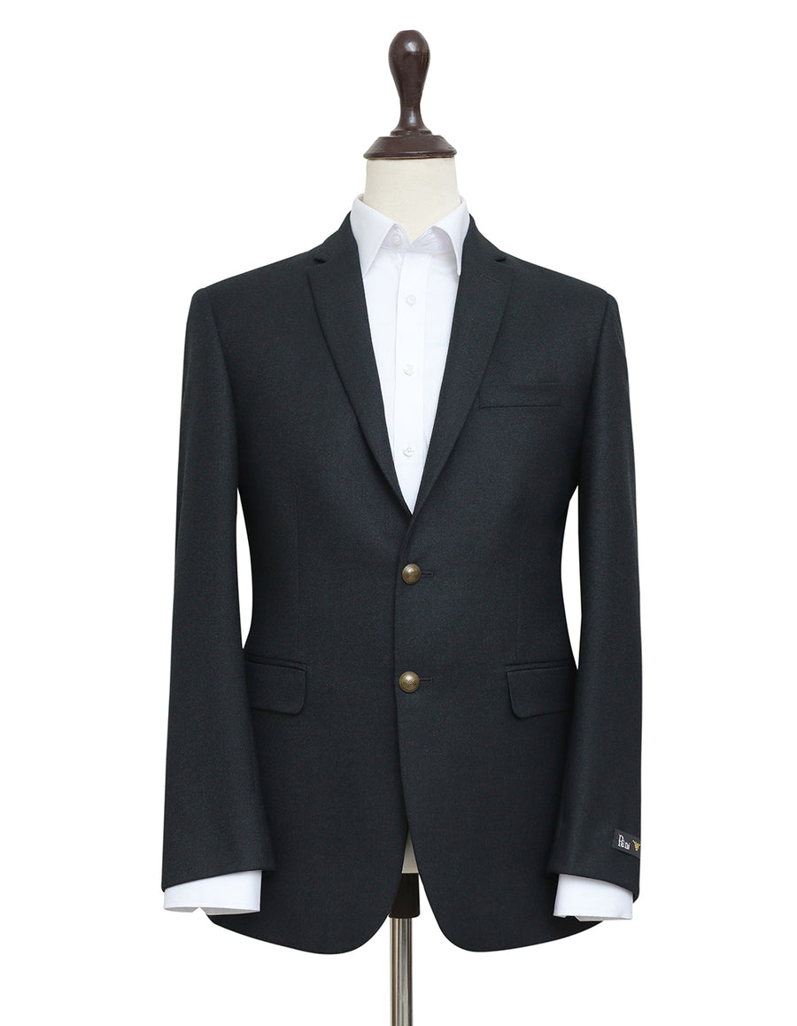 Classic Charcoal Wool Blazer