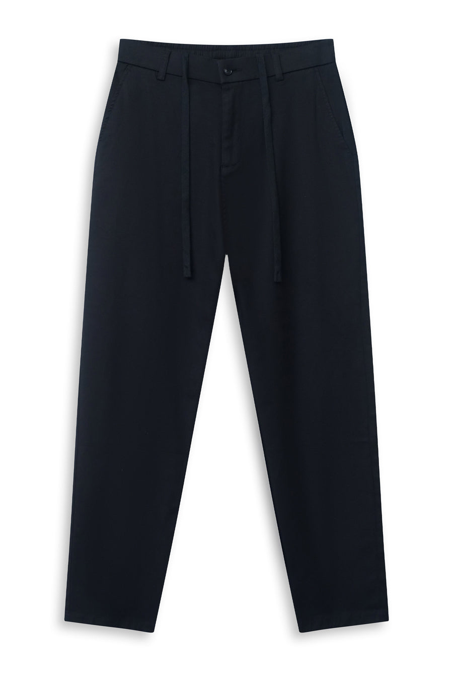 Midnight Black Pleated Trousers