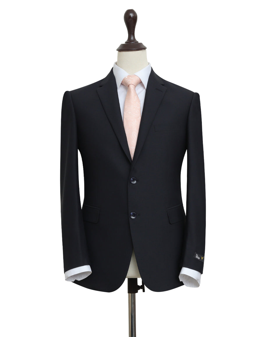 Classic Black Wool Suit