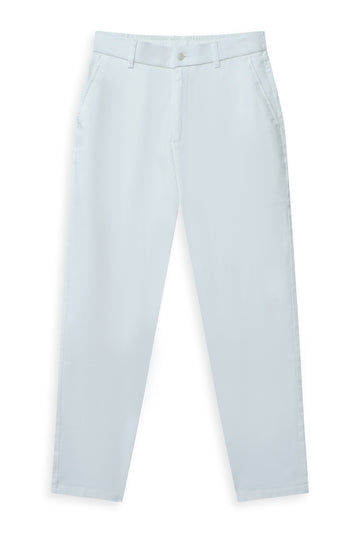 Cloud White Pleated Trousers