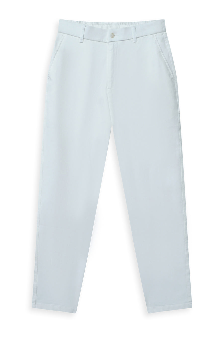 Cloud White Pleated Trousers