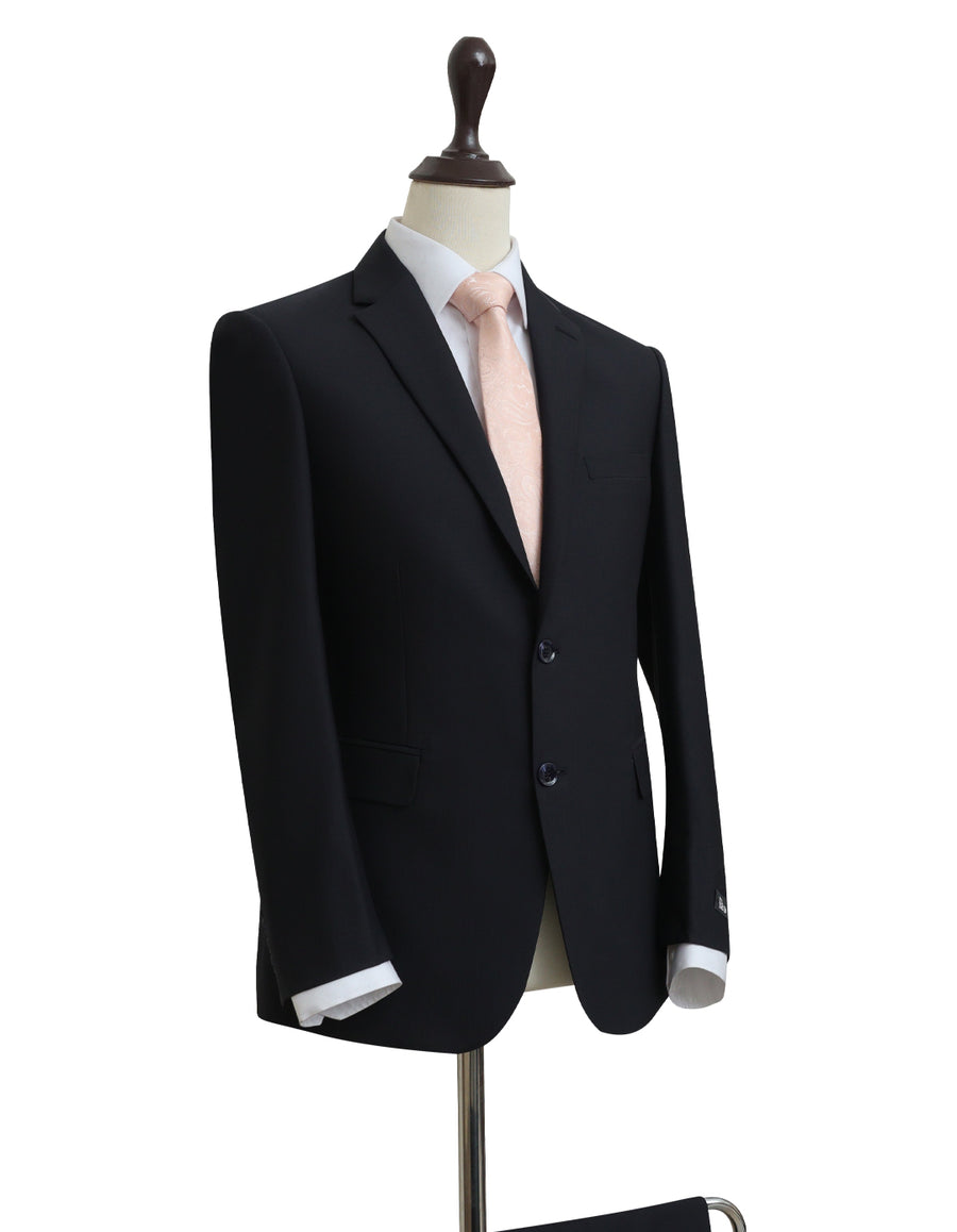 Classic Black Wool Suit
