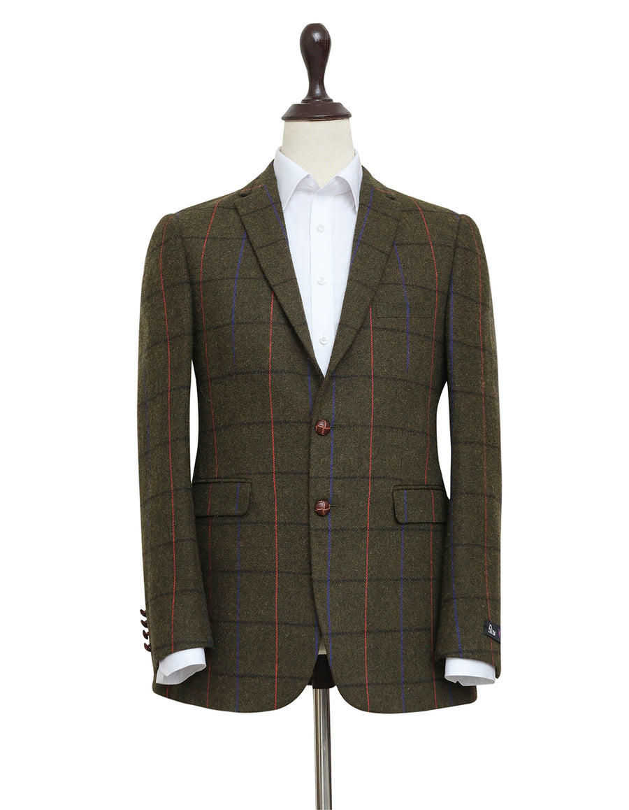 Olive Tweed Wool Blazer