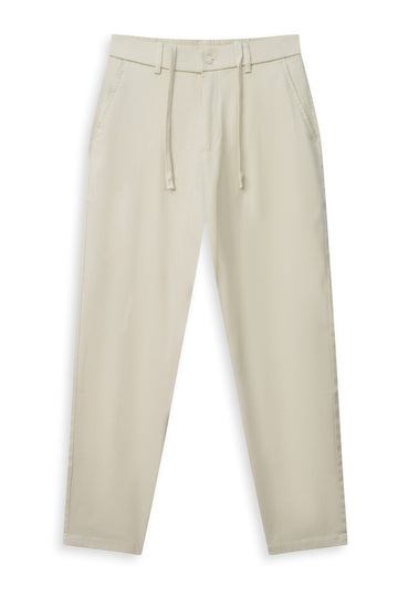Sand Beige Pleated Trousers